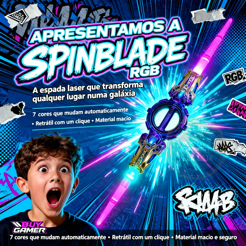 SPINBLADE RGB: A Espada que Transforma Qualquer Lugar Numa Galaxia