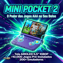 MiniPocket 2™ – Console Gamer Portátil com +10.000 Jogos, Tela AMOLED 5.5” e Design Dobrável