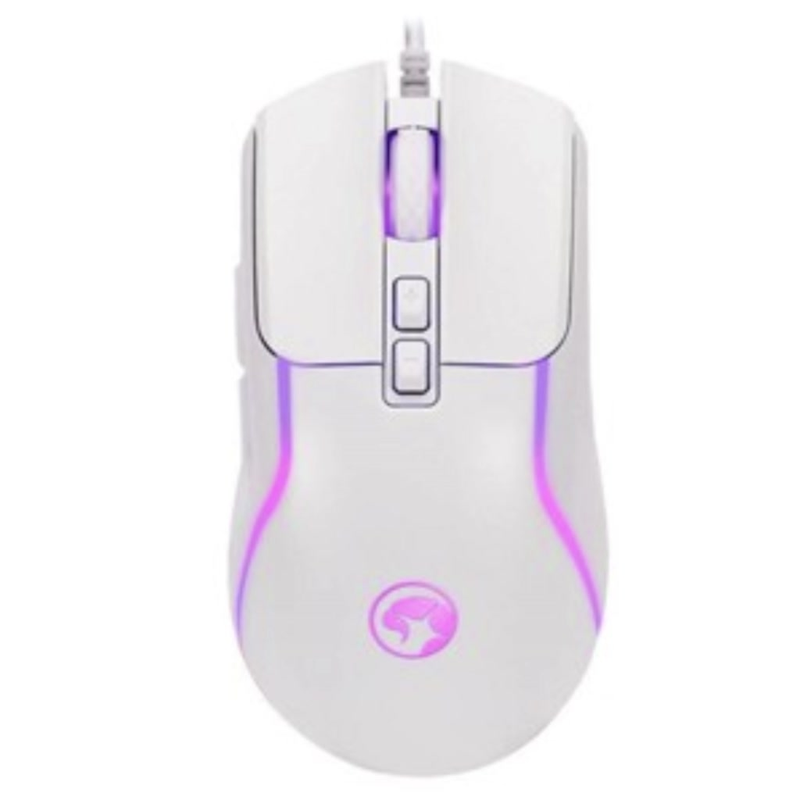 Mouse Gamer Marvo M292, RGB, 8000DPI, 7 Botoes, Branco, M292-WH