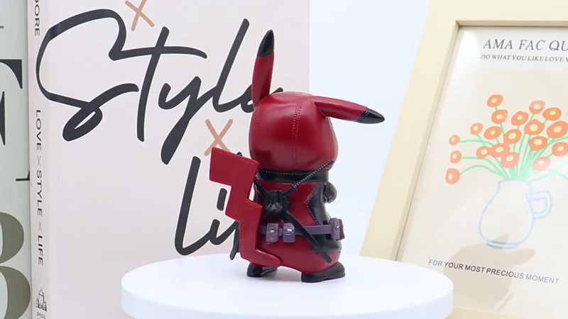 Pokemon Pikachu Deadpool 12cm Action Figure, Marvel, Decoração, Boneco, Brinquedo, Presente, Anime