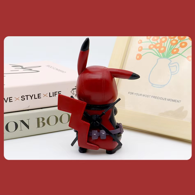 Pokemon Pikachu Deadpool 12cm Action Figure, Marvel, Decoração, Boneco, Brinquedo, Presente, Anime