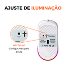 Mouse Gamer Jogo Ergonômico 8000dpi Óptico Com Fio Led Rgb Usb Pc Computador Branco Preto Titorion