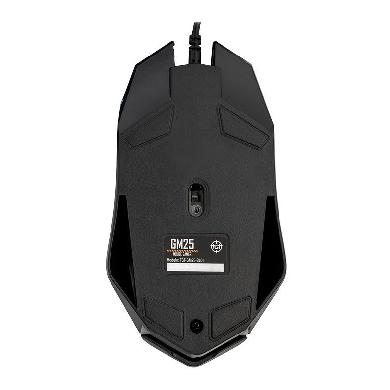 Mouse Gamer Tgt Gm25, Rainbow, 2400dpi, 4 Botoes, Preto