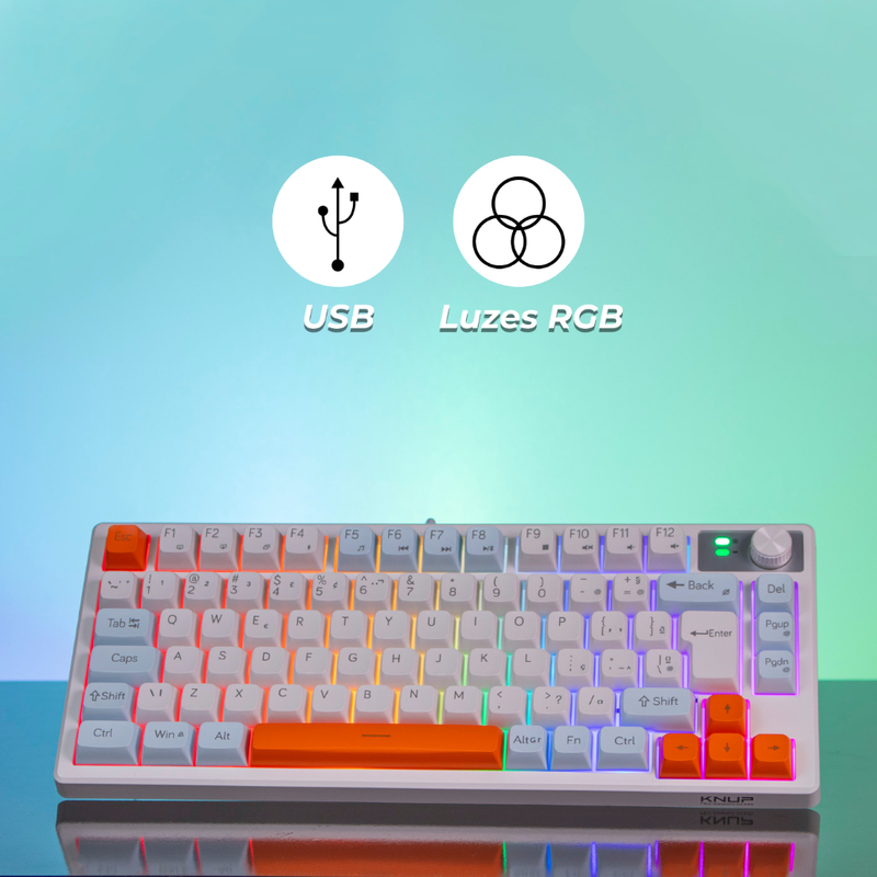 Teclado Tkl Semi Mecânico Gamer Anti Ghosting Led Rgb Abnt Usb Pc Computador Notebook