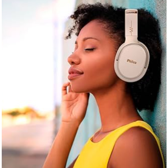 Fone De Ouvido Bluetooth Sem Fio Philco Wave Bege