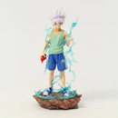 Figural anime 22cm hunter×hunter killua zoldyck figura agradável modelo de brinquedo presente natal