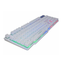 Kit Mouse e Teclado Gamer Branco - K-Mex KMW52+MOA8 Rainbow