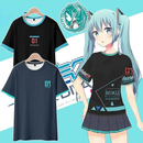 Hatsune Miku Anime Camiseta De Manga Curta Shorts Terno Vocaloid Roupas Masculinas E Femininas