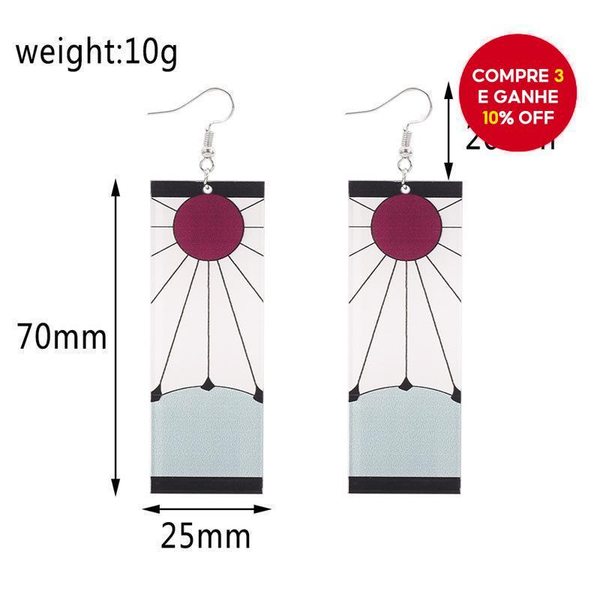 Brincos De Anime Demon Slayer Com Clipe De Acrílico Em Acessórios De Cosplay Para Mulheres E Meninas